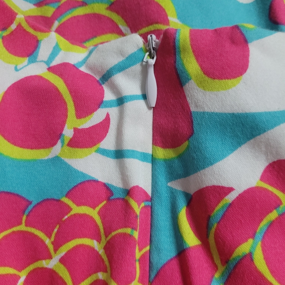 Floral Vintage 70s Dress in Pink and Blue - Picture 3 of 7
